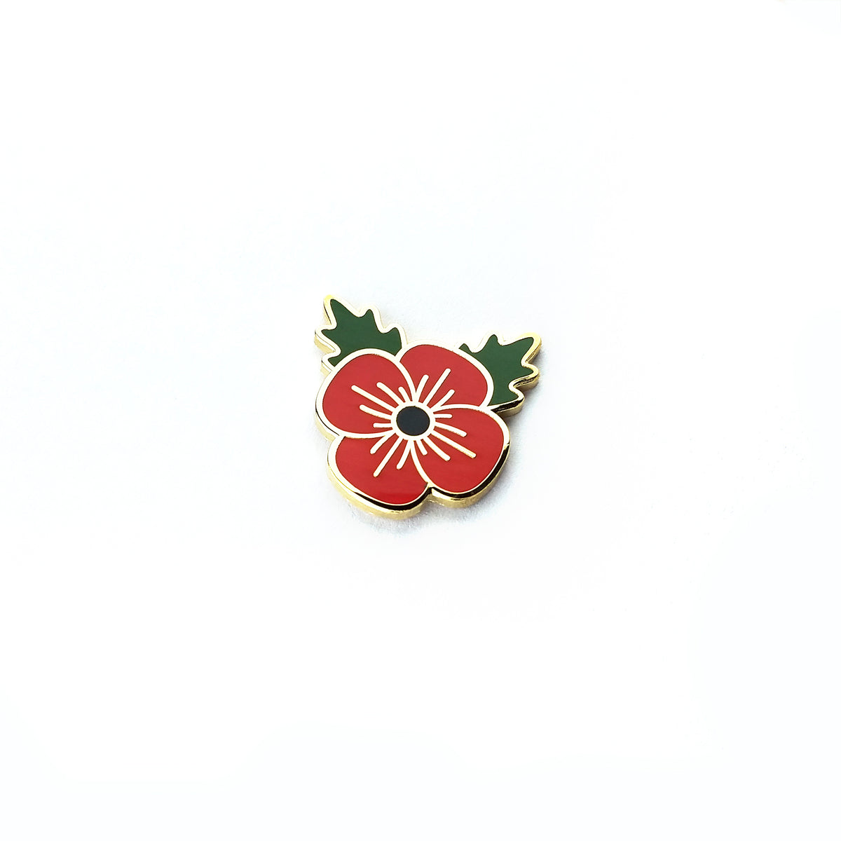 Red Poppy Enamel Pin – Symbol of Bravery and Hope