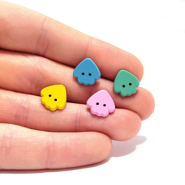 Dyed Mini Squid Pin Set - Pastel - 4 piece