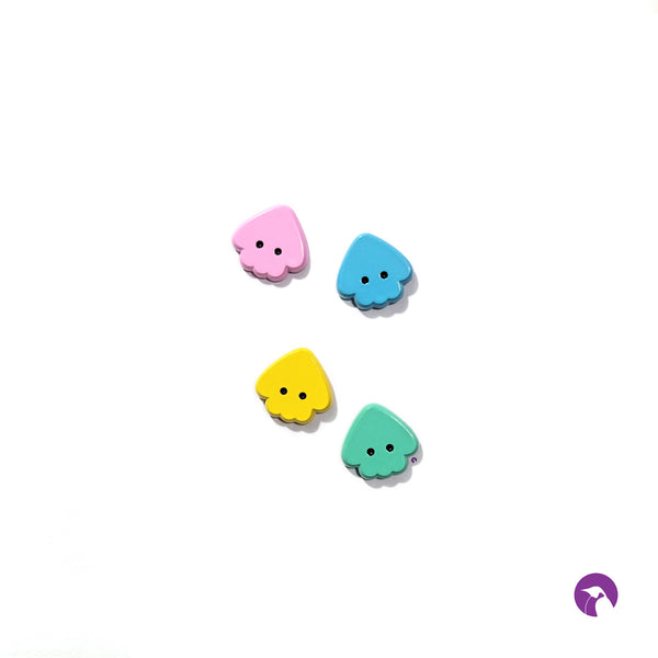 Dyed Mini Squid Pin Set - Pastel - 4 piece